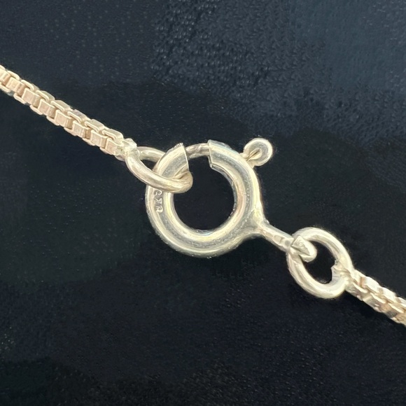 Art Deco 925 Silver Marcasite & Crystal Diamond Pendant - Picture 4 of 6